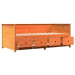vidaXL Lit de jour sans matelas cire marron 100x200 cm pin massif
