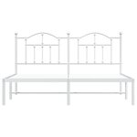 vidaXL Cadre de lit métal sans matelas et tête de lit blanc 160x200 cm