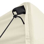 vidaXL Tente pliable avec 4 parois Crème 3 x 3 m