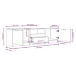 vidaXL Meuble TV Sonoma gris 140x35x40 cm Bois d'ingénierie