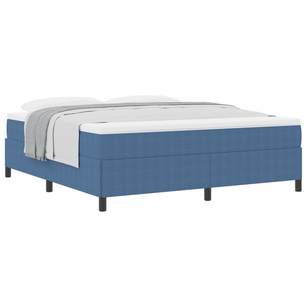 vidaXL Cadre de lit Bleu 180x200 cm en Tissu Corde