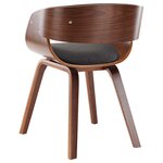 vidaXL Chaise à manger gris bois courbé et tissu