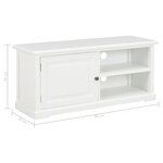 vidaXL Meuble TV Blanc 90x30x40 cm Bois