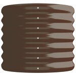vidaXL Lit surélevé de jardin Acier enduit de poudre marron