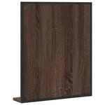 vidaXL Miroir de salle de bain et étagère chêne marron bois ingénierie