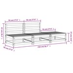 vidaXL Canapé de jardin sans accoudoirs repose-pieds bois pin imprégné