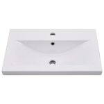 vidaXL Armoire d'évier avec lavabo intégré Blanc Aggloméré