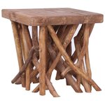 vidaXL Table basse en rondin 40x40x40 cm Bois solide