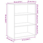 vidaXL Buffet sonoma gris 70x41x93 cm bois d'ingénierie