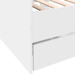 vidaXL Lit de jour avec tiroirs blanc 100x200 cm bois d'ingénierie