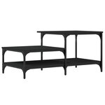 vidaXL Table basse noir 100x50 5x45 cm bois d'ingénierie