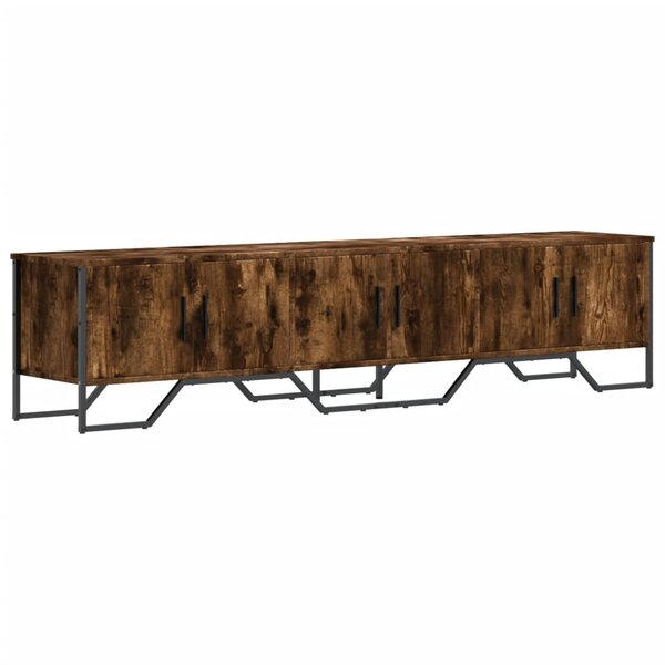 vidaXL Meuble TV chêne fumé 180x34x41 cm bois d'ingénierie
