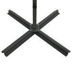 vidaXL Parasol déporté avec mât et lumières LED Terre cuite 250 cm