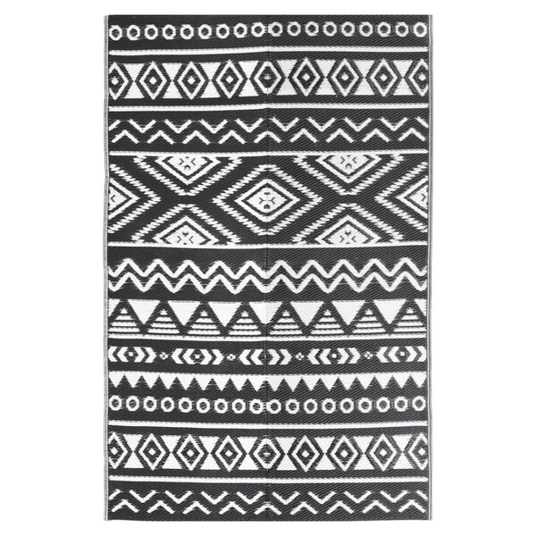 vidaXL Tapis d'extérieur Noir 160x230 cm PP