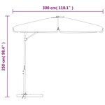 vidaXL Parasol d'extérieur avec poteau en acier 300 cm Anthracite