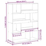 vidaXL Bibliothèque noir 100x33x125 5 cm bois d'ingénierie