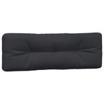 vidaXL Coussins de palette lot de 2 noir tissu