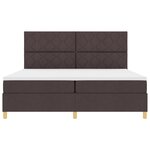 vidaXL Lit avec sommier et matelas Marron foncé 200x200 cm Tissu
