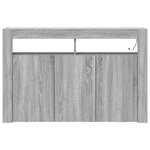 vidaXL Buffet Gris sonoma Bois d'ingénierie 116 x 30 x 75 cm Buffet