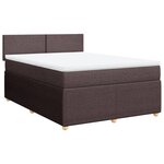 vidaXL Sommier à lattes de lit avec matelas Marron foncé 160x200 cm