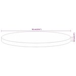 vidaXL Dessus de table Ø50x3 8 cm rond bois massif d'acacia