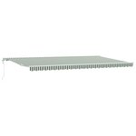 vidaXL Store rétractable automatique vert et blanc 600x300 cm