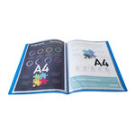 Protège-documents En Polypropylène 5/10e Opak Pochettes Cristal 60 Vues - A4 - Bleu Clair - X 12 - Exacompta