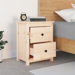 vidaXL Table de chevet 50x35x61 5 cm Bois de pin massif
