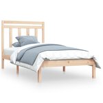vidaXL Cadre de lit bois massif 90x190 cm simple