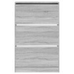 vidaXL Meuble à chaussures sonoma gris 80x21x125 5cm bois d'ingénierie