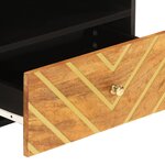 vidaXL Meuble TV marron et noir 80x33 5x46 cm bois massif de manguier