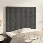 vidaXL Têtes de lit 2 Pièces Gris foncé 90x5x78/88 cm Velours