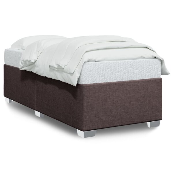 vidaXL Cadre de lit Marron foncé 100x200 cm Tissu