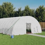 vidaXL Serre avec cadre en acier blanc 132 m² 22x6x2 85 m