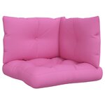 vidaXL Coussins de palette lot de 3 rose tissu Oxford