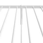 vidaXL Cadre de lit métal sans matelas avec tête de lit blanc 80x200cm