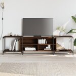 vidaXL Meuble TV chêne marron 203x37x50 cm bois d'ingénierie