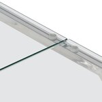 vidaXL Table basse argenté acier inoxydable et verre trempé
