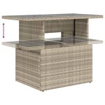 vidaXL Salon de jardin 5 Pièces avec coussins gris clair résine tressée