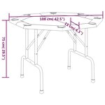 vidaXL Table de poker pliable 8 joueurs Bleu 108x108x75 cm