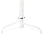 vidaXL Demi sapin de Noël artificiel mince avec support Blanc 150 cm