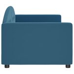 vidaXL Lit de repos sans matelas bleu 80x200 cm velours