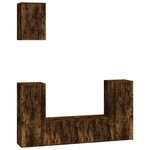 vidaXL Ensemble de meubles TV 5 Pièces Chêne fumé Bois d'ingénierie