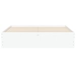 vidaXL Cadre de lit avec tiroirs blanc 150x200 cm bois d'ingénierie
