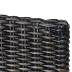 vidaXL Chaises à manger lot de 2 noir rotin kubu et bois de manguier