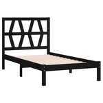 vidaXL Cadre de lit sans matelas noir bois massif