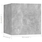 vidaXL Meuble TV mural Gris béton 30 5x30x30 cm