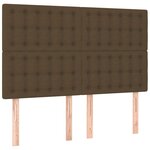 vidaXL Sommier à lattes de lit avec matelas Marron foncé 140x190 cm