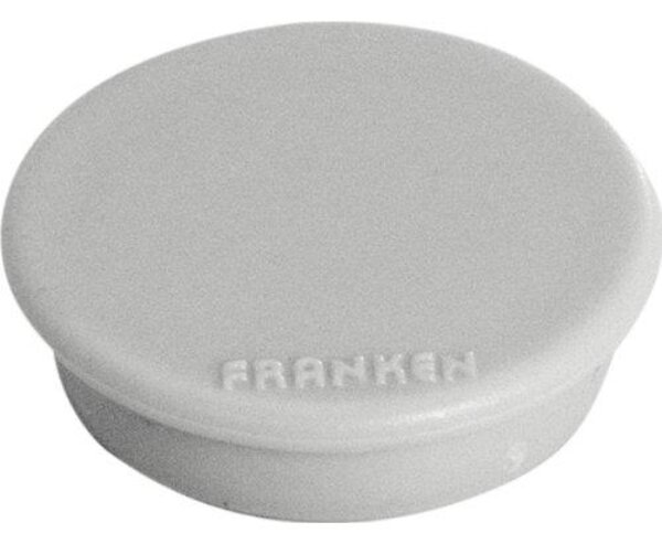 Paquet de 10 Aimants Ronds diam 24 mm Gris FRANKEN