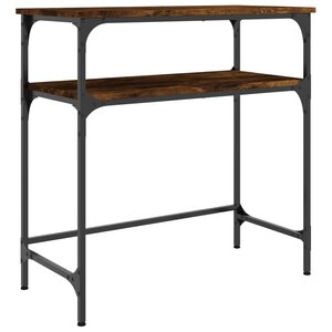 vidaXL Table console chêne fumé 75x35 5x75 cm bois d'ingénierie